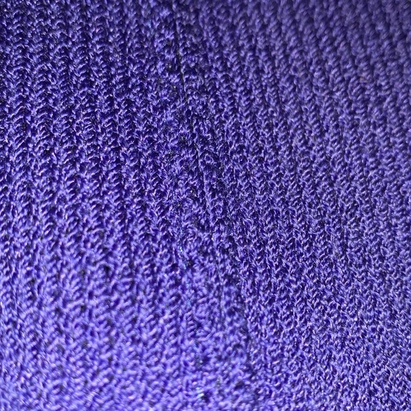 Vintage Gorgeous Knitted V-Neck Authentic St John by Marie Gray Dress Royal Blue - Picture 9 of 12